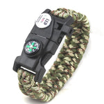 Survival Bracelet,Outdoors Survival With Compass - (Col: Survival)