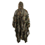 Lifelike 3D Leaves Camouflage Poncho Cloak Stealth - (Col: Hunting)
